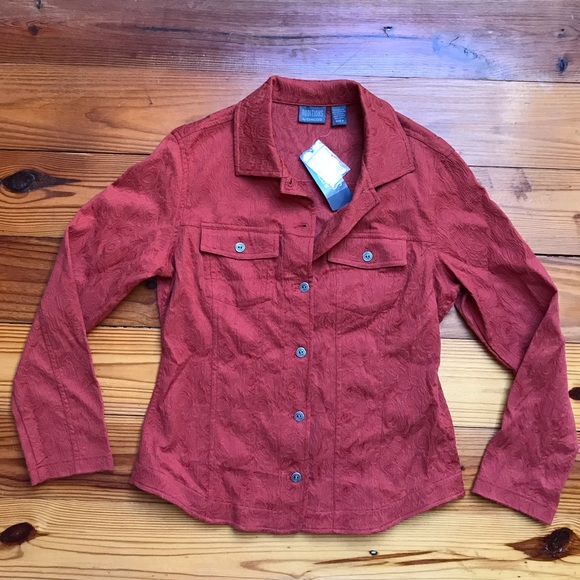 Chico’s Additions Orange Button Jacket, NWT, 0 - Picture 3 of 16